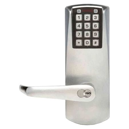 Dormakaba PowerPlex Mortise Lock, With Deadbolt, 6/7-Pin SFIC Prep, Less Core, Satin Chrome P2067BLL-626-41